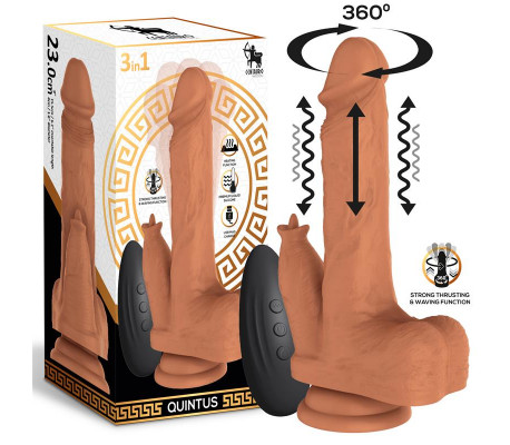 Quintus Dildo con Vibración, Thrusting y Waving 360º 9 - 23 cm
