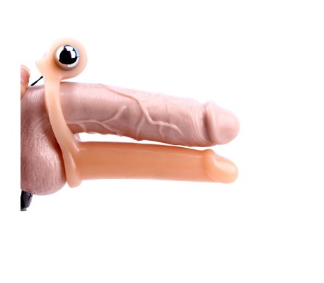 Funda para el Pene con Vibracion 15.5 cm Natural