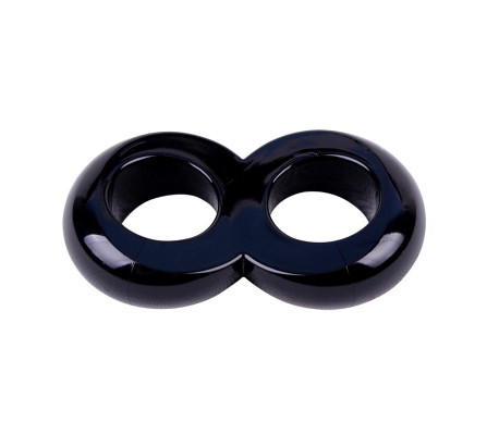 Anillo para el Pene Doble Duo Cock 8 Negro