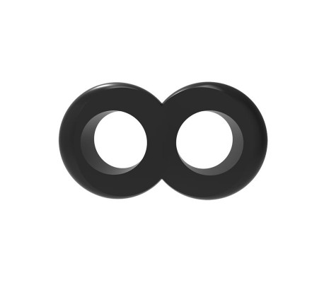 Anillo para el Pene Doble Duo Cock 8 Negro
