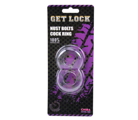 Anillo para el Pene Doble Duo Cock 8 Transparente