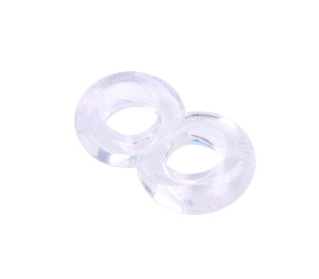 Anillo para el Pene Doble Duo Cock 8 Transparente