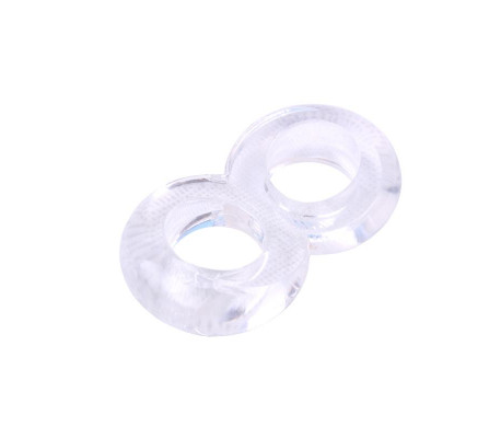 Anillo para el Pene Doble Duo Cock 8 Transparente