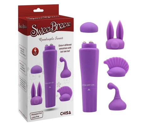 Estimulador con 4 Cabezales Sweet Púrpura