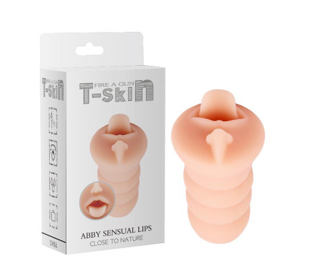 Masturbador Abby Sensual T-Skin 15 cm Natural