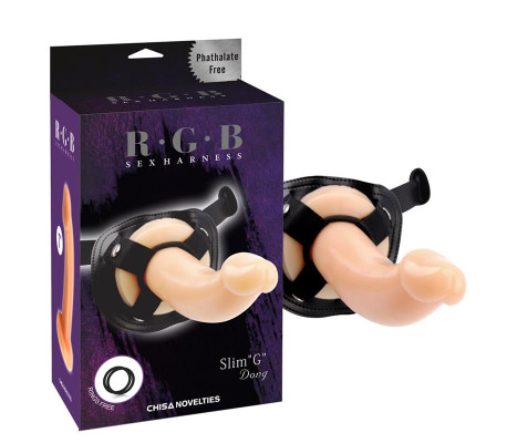 Arnés y Dildo Slim G 19 cm Natural