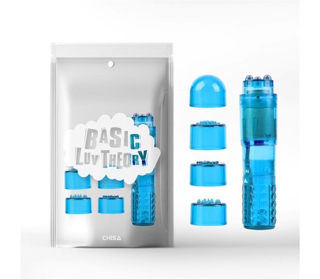 Mini Masajeador 3 Cabezales Azul