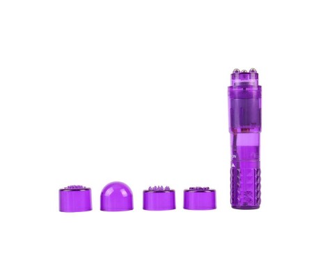Mini Masajeador 3 Cabezales Purpura