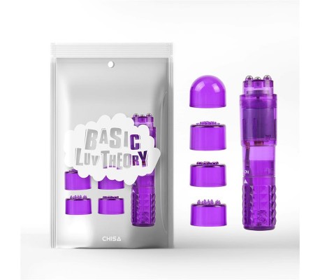 Mini Masajeador 3 Cabezales Purpura