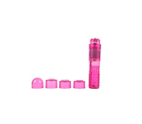 Mini Masajeador 3 Cabezales Rosa