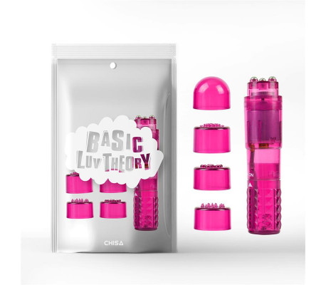 Mini Masajeador 3 Cabezales Rosa