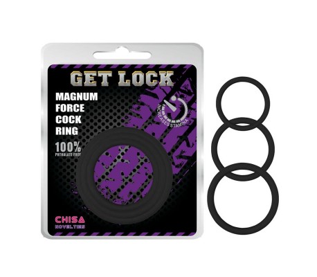 Anillo para el Pene Magnum Force  Silicona Negro