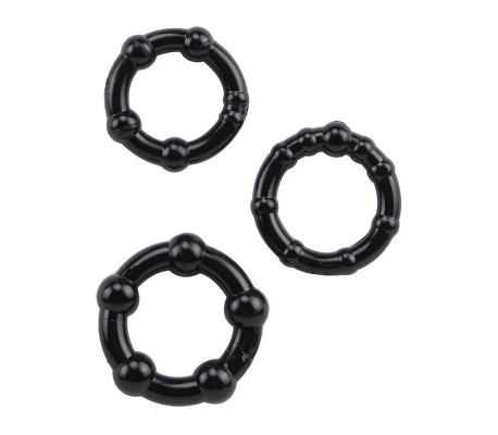 Anillos para el Pene Beaded Negro