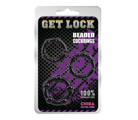 Anillos para el Pene Beaded Negro