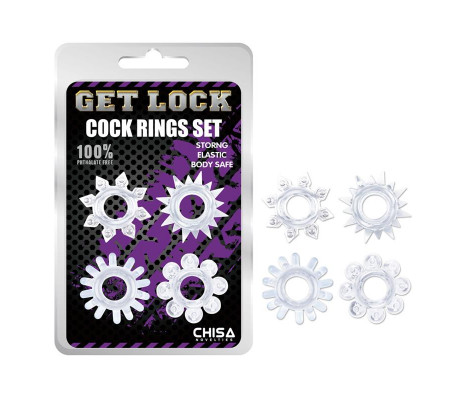 Set de Anillos para el Pene Transparente