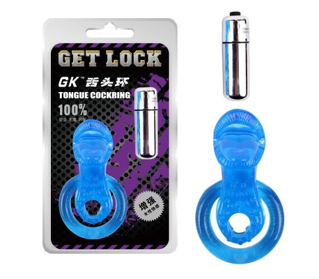 Anillo Vibrador para el Pene The Tongue Azul