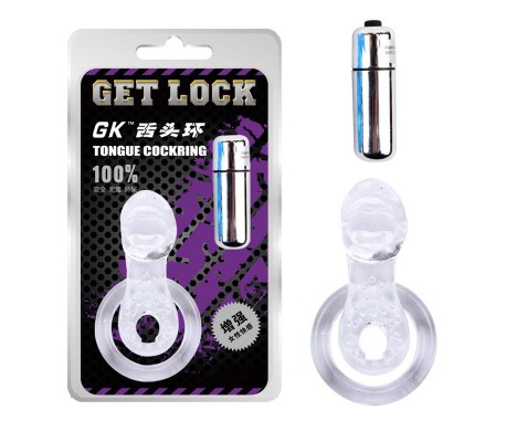 Anillo Vibrador para el Pene The Tongue Transparente