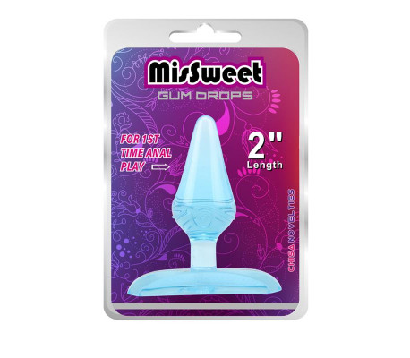 Plug Anal Gun Drops Azul 6,6 x 2,4cm