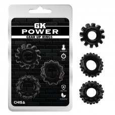 Kit 3 Anillos Pene Gear Up Negro