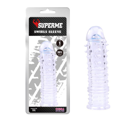 Funda para el Pene Swirls Transparente