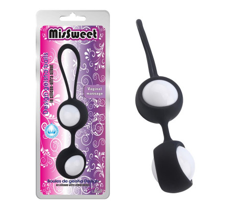 Bolas Geisha MisSweet 17.7 cm Silicona Negro