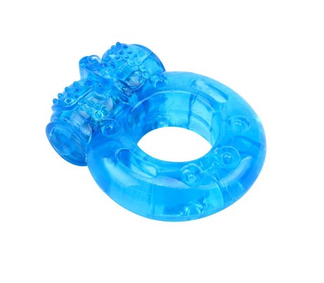 Anillo para el Pene y Vibracion 1.8 cm Azul