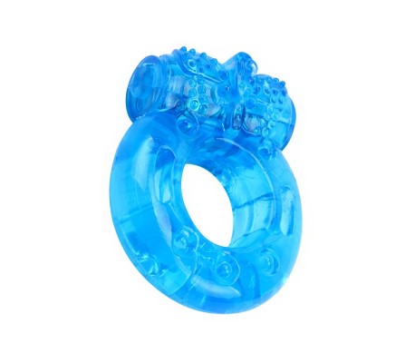 Anillo para el Pene y Vibracion 1.8 cm Azul