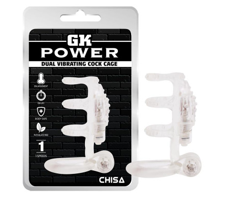 Funda para el Pene Dual Vibrating Cock Cage