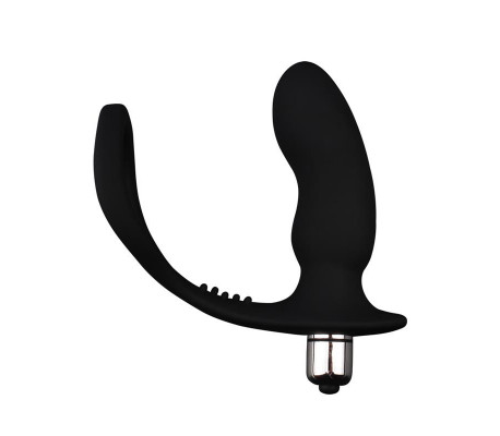 Anillo para el Pene con Plug Anal Negro