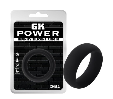 Anillo para el Pene Infinity Silicona M Negro