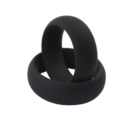 Anillo para el Pene Infinity Silicona M Negro