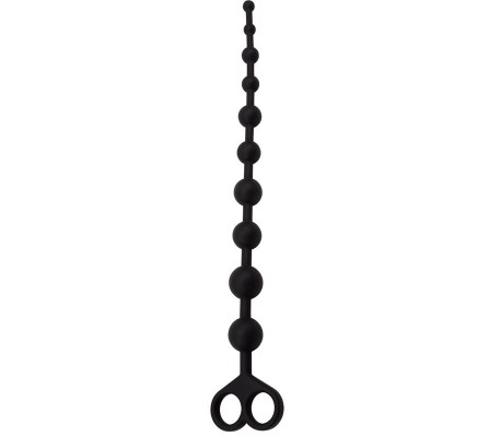 Cadena Anal 30.8 x 2.4 cm Silicona Negro