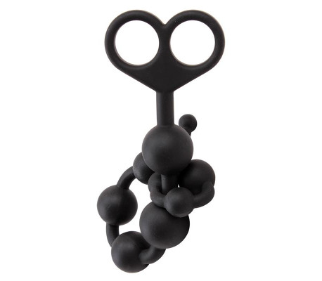 Cadena Anal 30.8 x 2.4 cm Silicona Negro