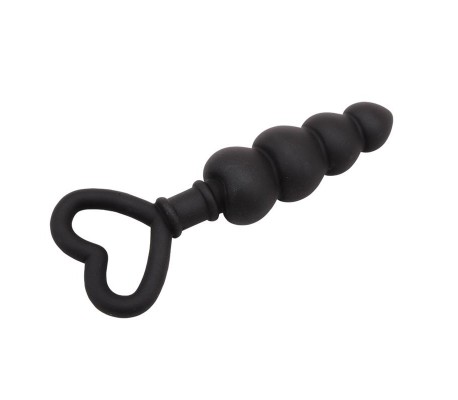 Mini Cadena Anal 15.6 x 3.4 cm Silicona Negro