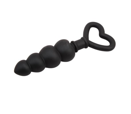 Mini Cadena Anal 15.6 x 3.4 cm Silicona Negro