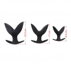 Kit 3 Plug Gaping Anchor Silicona Negro