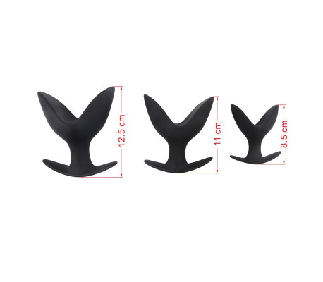 Kit 3 Plug Gaping Anchor Silicona Negro