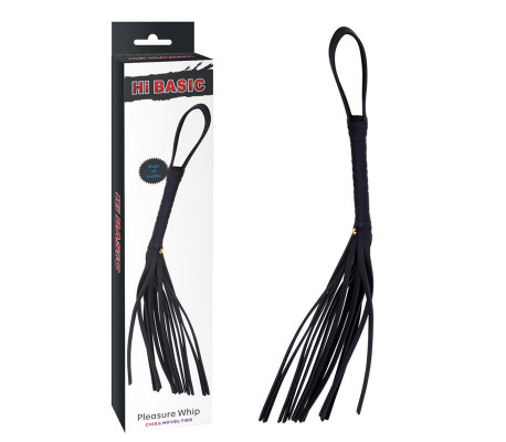 Látigo de Cuero 72 cm Negro
