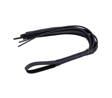 Látigo de Cuero 72 cm Negro