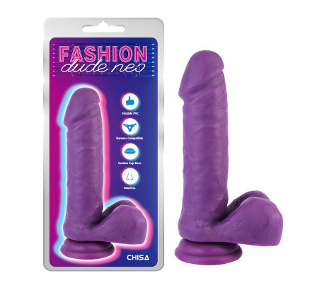 Dildo Dual Density Purpura 7.6