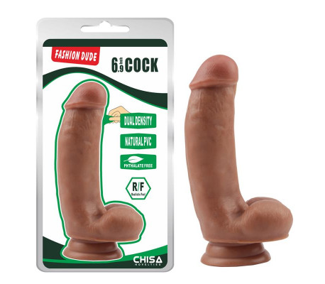 Dildo Dual Density Fashion Dude 6.9 Bronceado