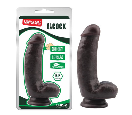 Dildo Dual Density Fashion Dude 17.2 x 4.1 cm Marron