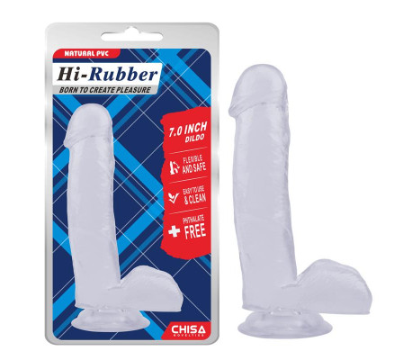 Dildo Hi-Rubber 7 Transparente