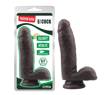 Dildo Dual Density Fashion Dude 17 x 3.6 cm Marron