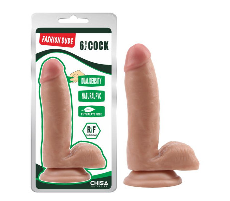 Dildo Dual Density Fashion Dude 6.7 Natural
