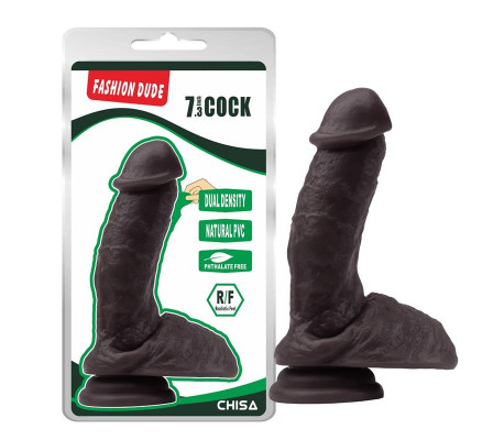 Dildo Dual Density Fashion Dude 18.5 x 4.3 cm Marron