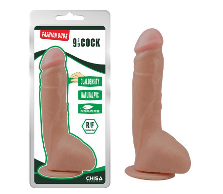 Dildo Dual Density Fashion Dude 9.9 Natural