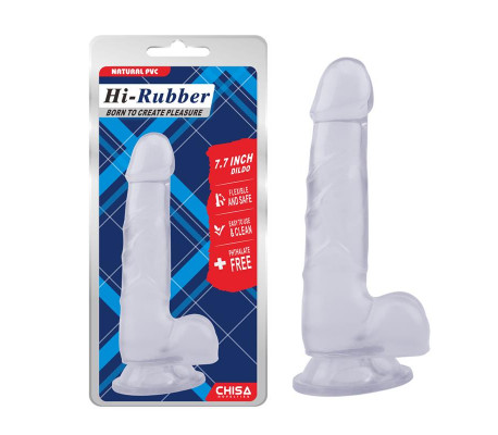 Dildo Hi-Rubber 7.7 Transparente