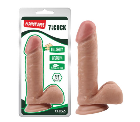 Dildo Dual density Fashion Dude 20 cm Color Natural