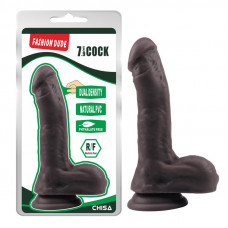 Dildo Dual Density Fashion Dude 20.5 x 4.5 cm Marron